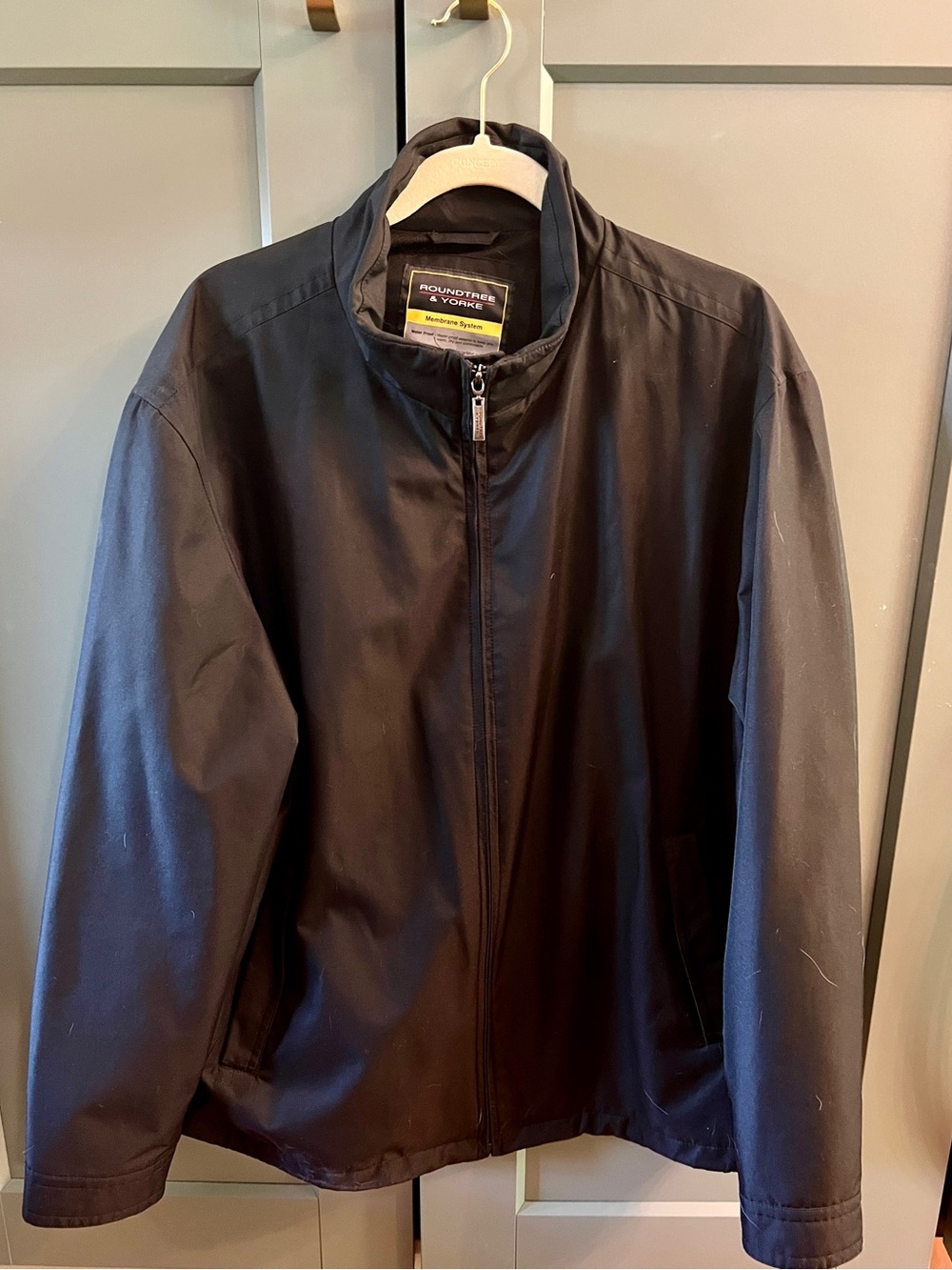 Roundtree & Yorke Men’s Black Zip-Up Jacket XL